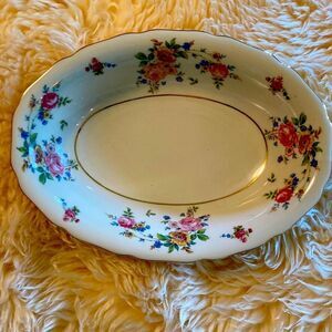 Thomas ivory oval bowl pattern is Bavaria, 10 1/2” 7 3/4 “ wide